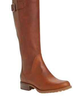 Timberland Banfield Waterproof Women's Knee High Leather Boots in Chestnut Brown